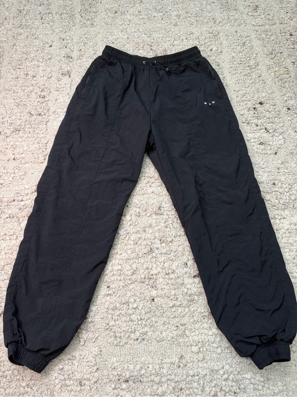 Wilo Black Jogger Pants with Elastic Waist